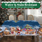 Mantel estampado navideño con estilo