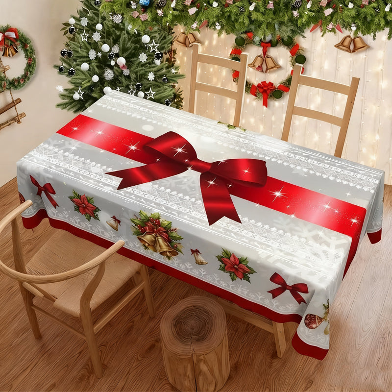 Mantel estampado navideño con estilo