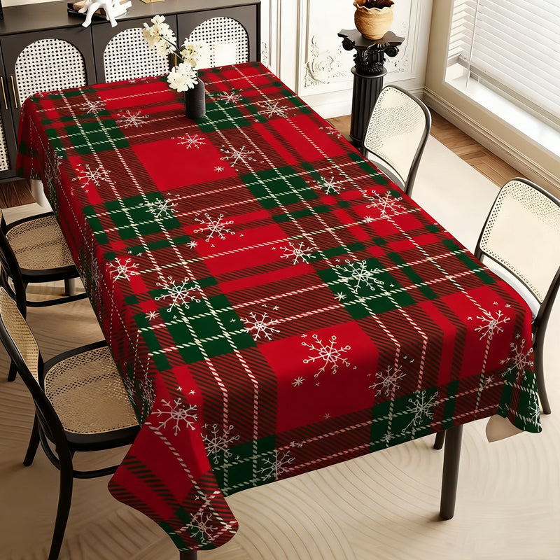 Mantel estampado navideño con estilo