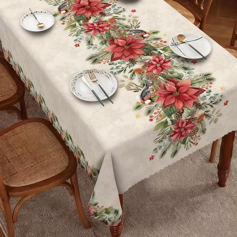 Mantel estampado navideño con estilo