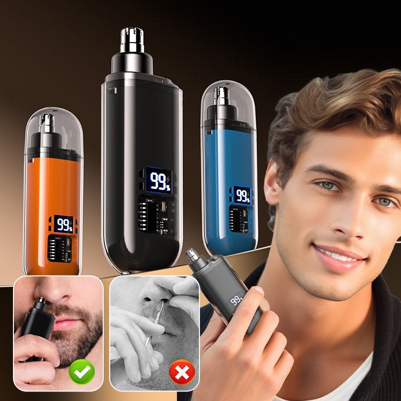 🔥 Cortapelos Eléctrico Inteligente para Vello Nasal ✂️💨 ¡Precisión, comodidad y fácil de usar para una experiencia sin irritaciones! 👃🔋