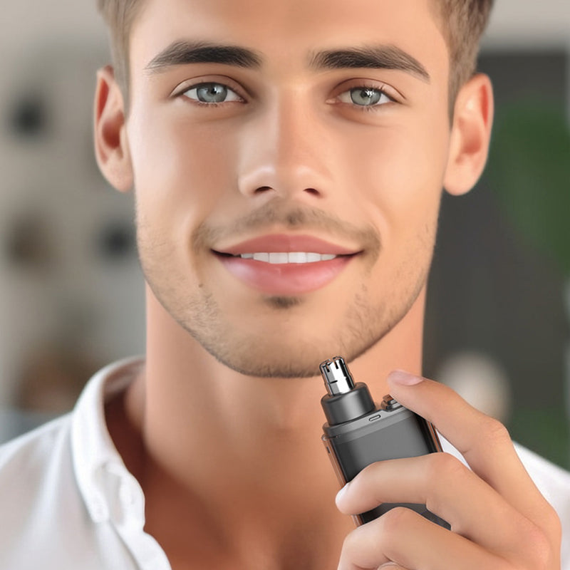 🔥 Cortapelos Eléctrico Inteligente para Vello Nasal ✂️💨 ¡Precisión, comodidad y fácil de usar para una experiencia sin irritaciones! 👃🔋