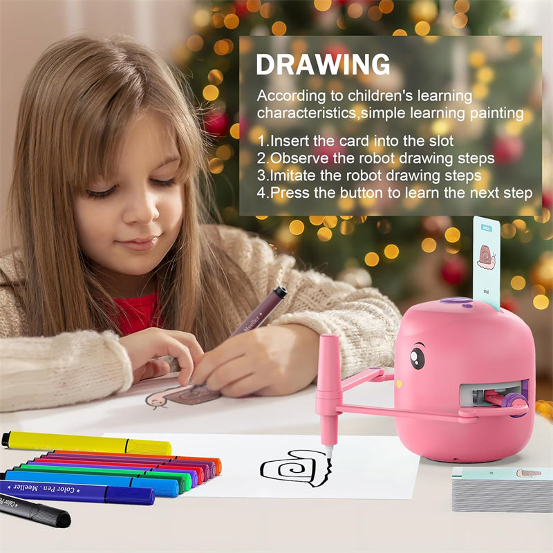 🔥Oferta navideña por tiempo limitado: ¡50 % de descuento!🔥Robot de dibujo interactivo para niños con 100 tarjetas