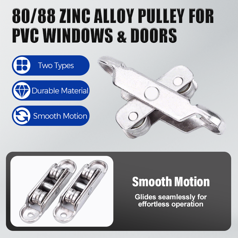 🔩Polea de aleación de zinc 80/88 para ventanas y puertas de PVC