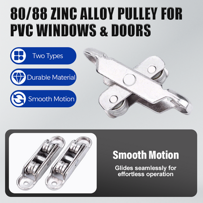🔩Polea de aleación de zinc 80/88 para ventanas y puertas de PVC