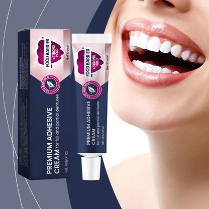 Crema adhesiva para dentaduras postizas de fijación fuerte durante todo el día
