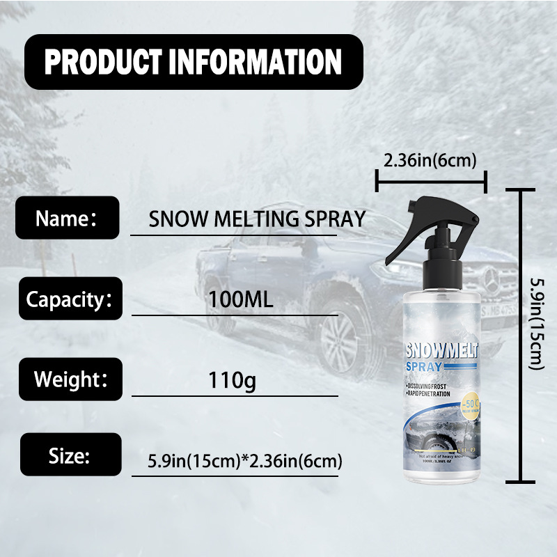 🚗¡COMPRA 2 Y LLÉVATE 1 GRATIS!❄️ Spray descongelante de invierno para parabrisas de coche