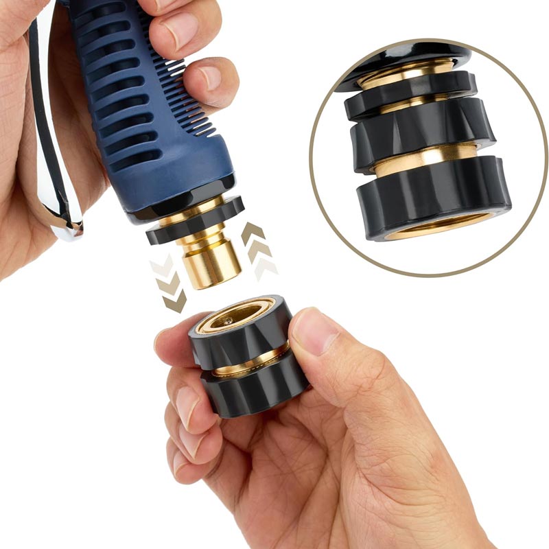 Conector rápido para manguera de jardín de 3/4 de pulgada