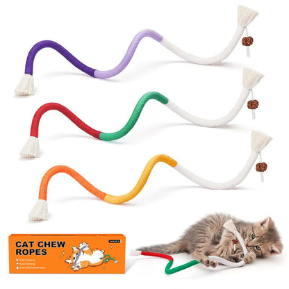 🔥ÚLTIMO DÍA 49% DE DESCUENTO😻Juguete de cuerda masticable: limpiador dental natural y seguro para gatos de interior.