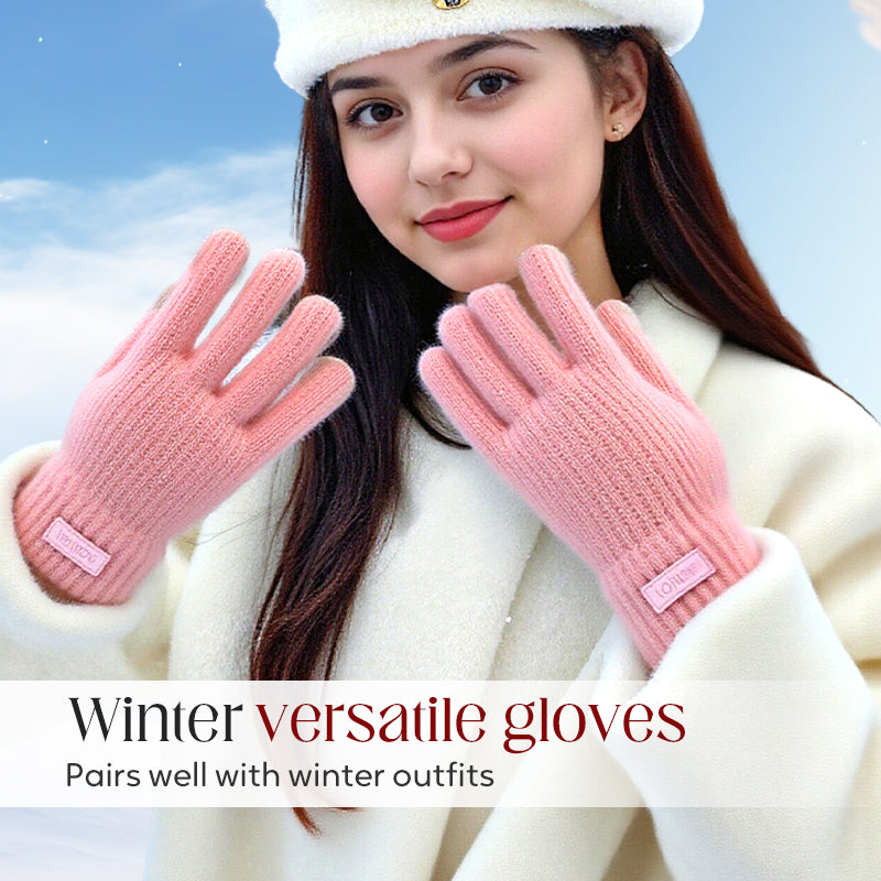 Guantes térmicos de punto cálidos compatibles con pantallas táctiles