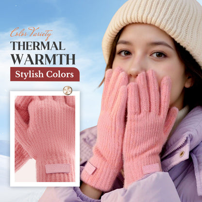 Guantes térmicos de punto cálidos compatibles con pantallas táctiles