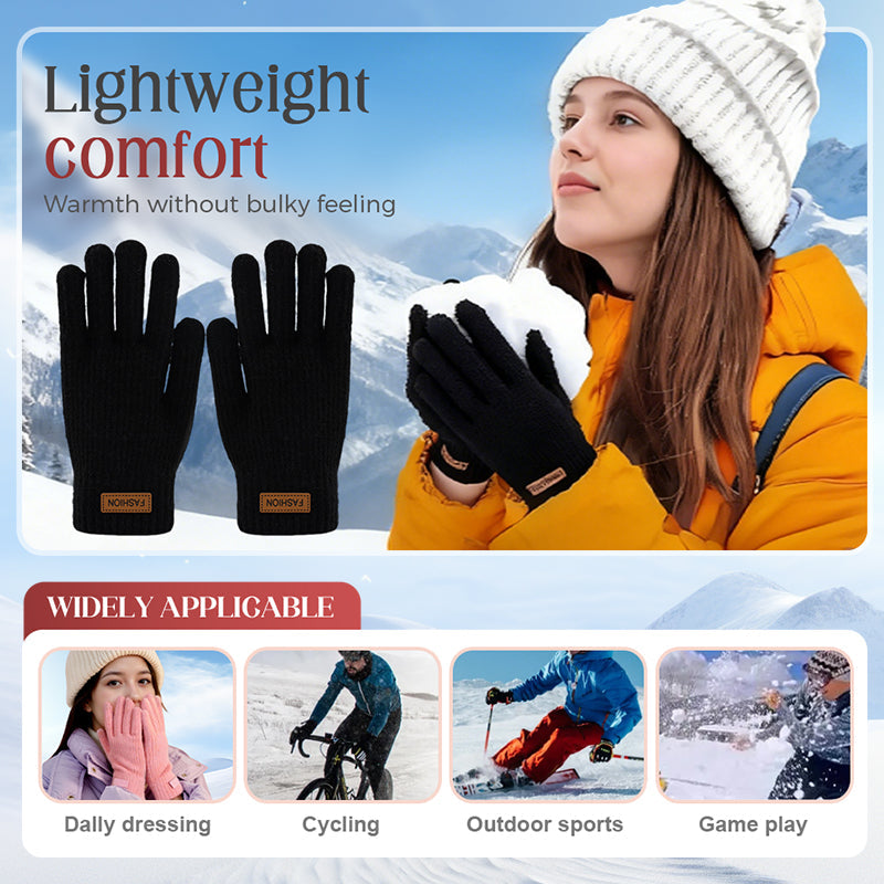 Guantes térmicos de punto cálidos compatibles con pantallas táctiles