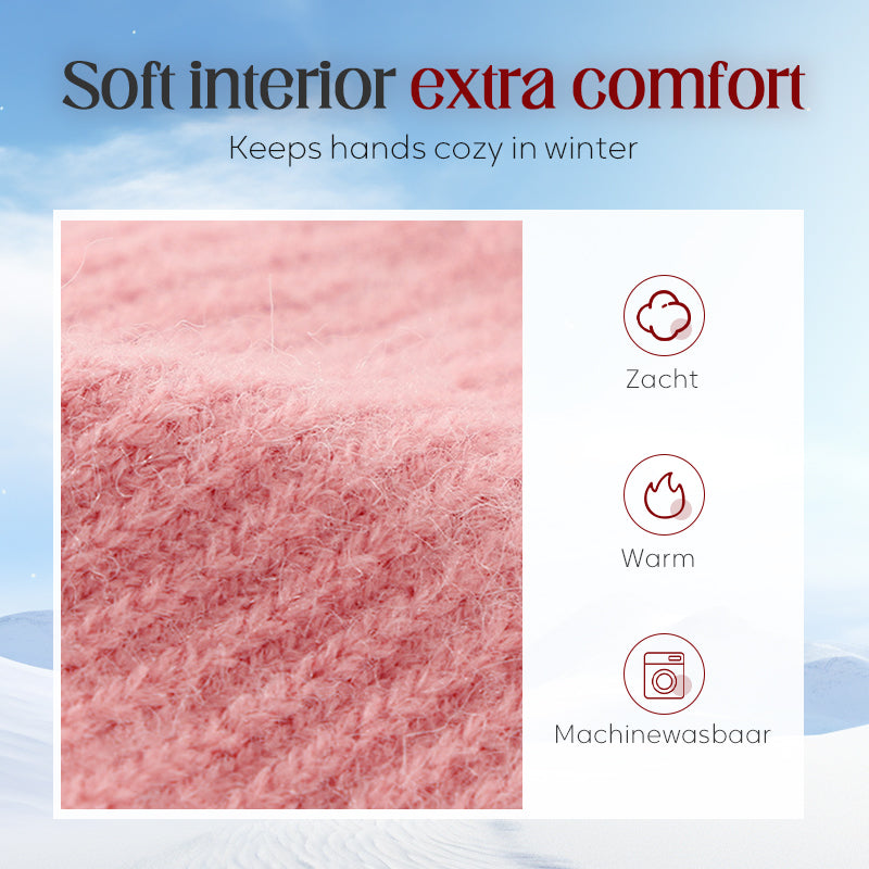 Guantes térmicos de punto cálidos compatibles con pantallas táctiles