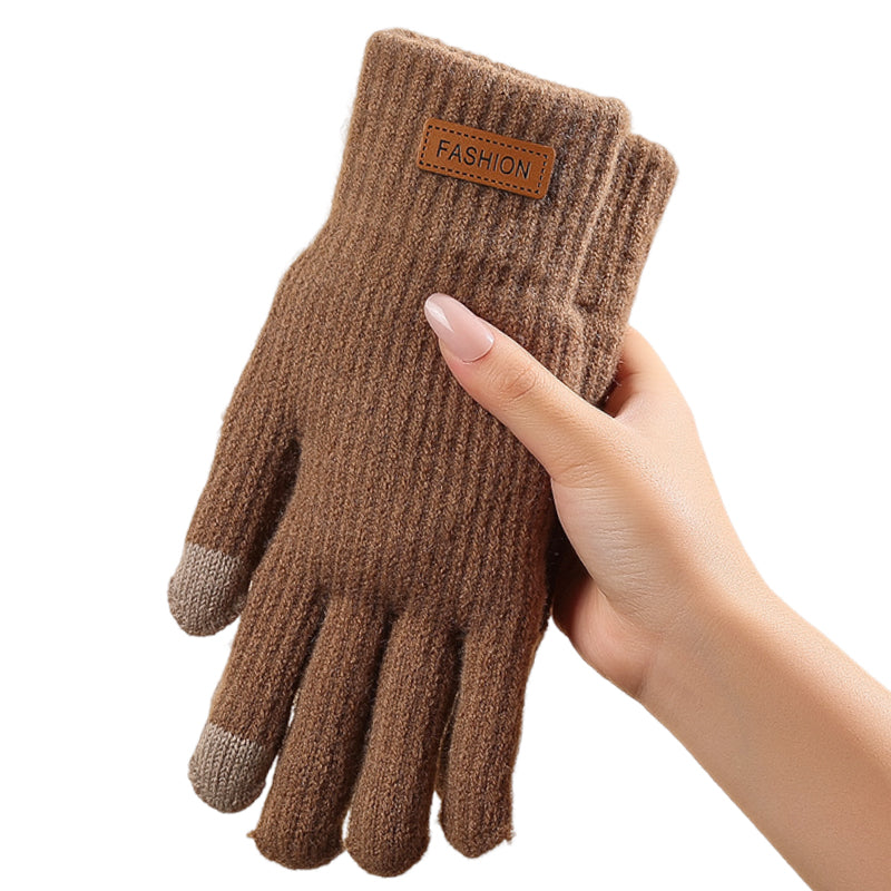 Guantes térmicos de punto cálidos compatibles con pantallas táctiles
