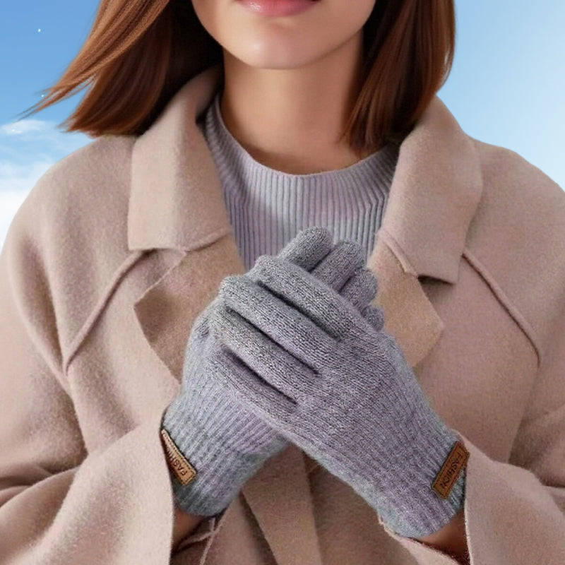 Guantes térmicos de punto cálidos compatibles con pantallas táctiles