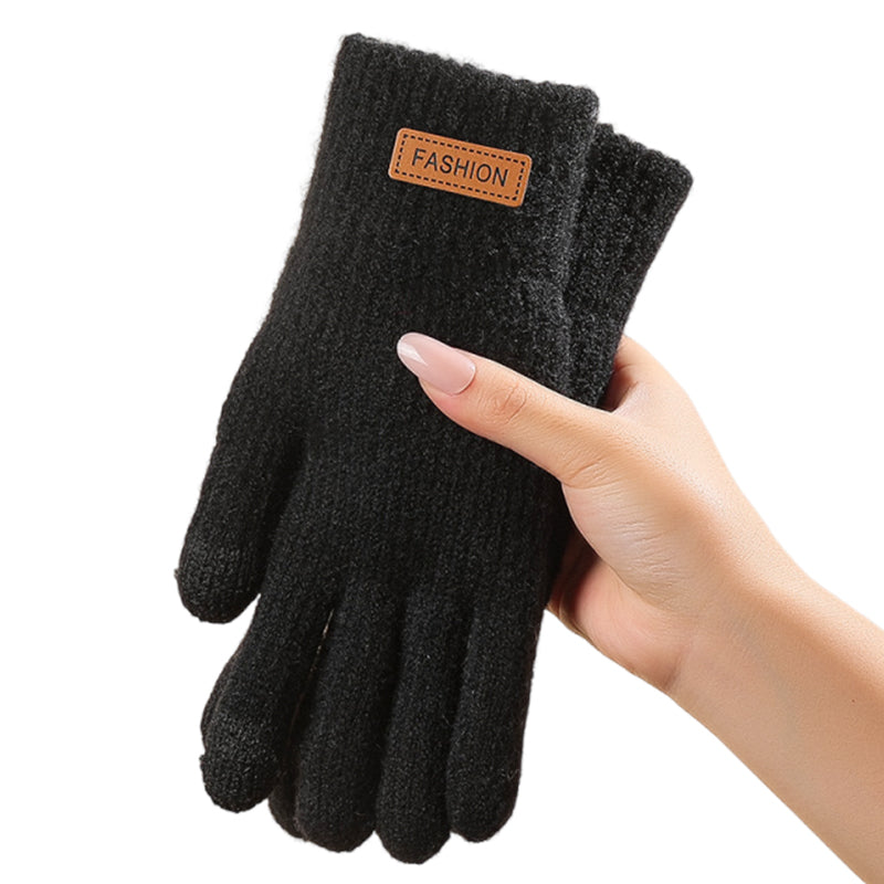 Guantes térmicos de punto cálidos compatibles con pantallas táctiles