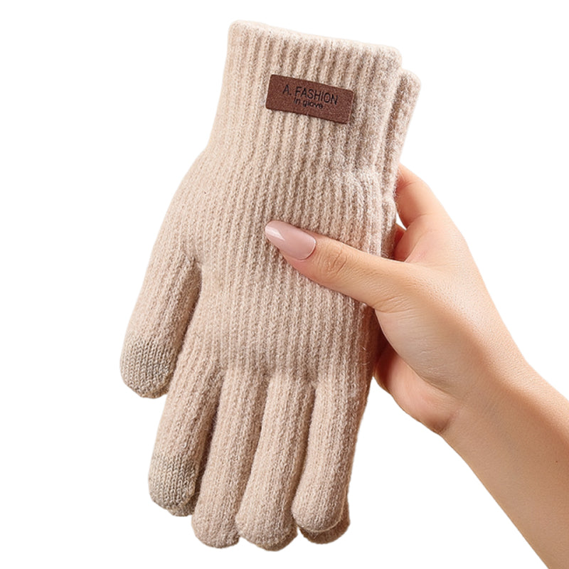 Guantes térmicos de punto cálidos compatibles con pantallas táctiles