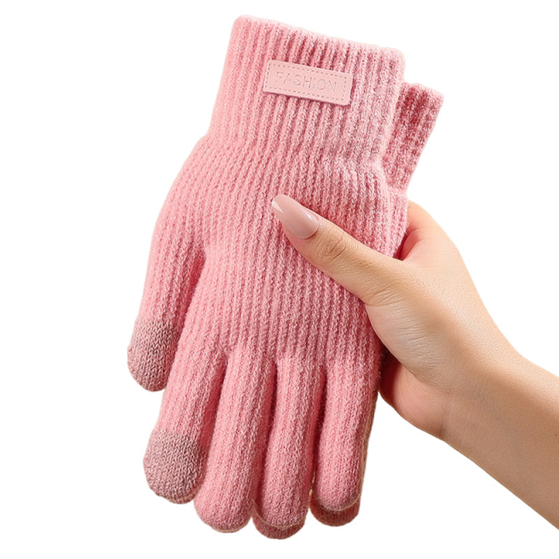 Guantes térmicos de punto cálidos compatibles con pantallas táctiles