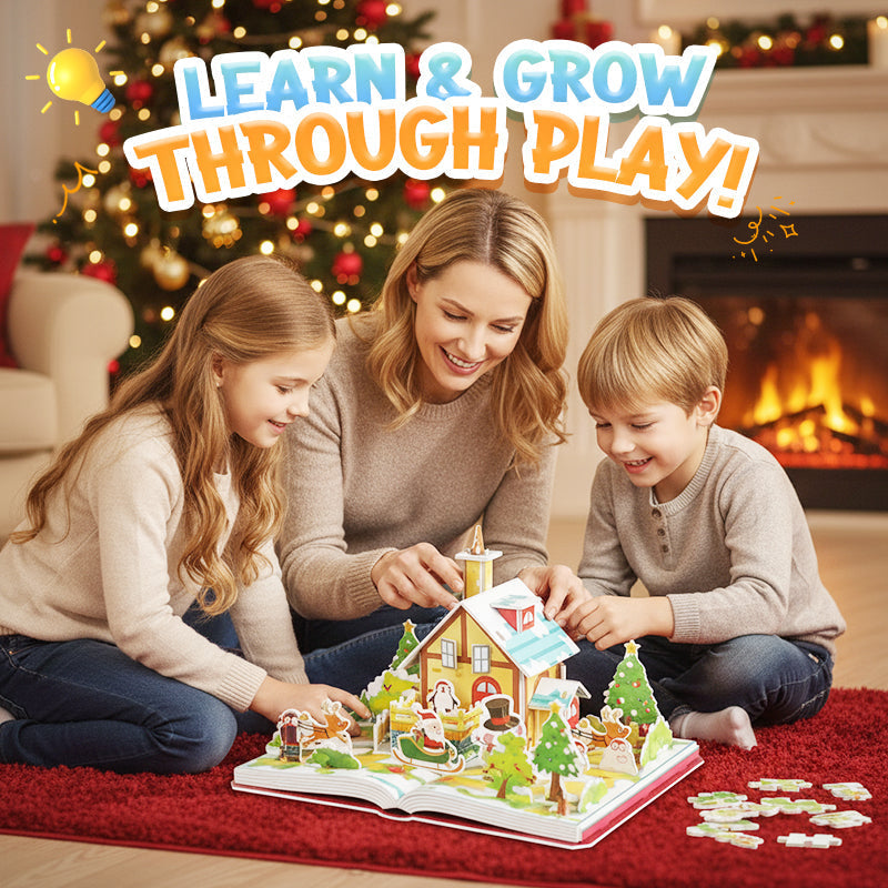 🎅Regalos de Navidad🎁Kit de rompecabezas navideño 3D DIY
