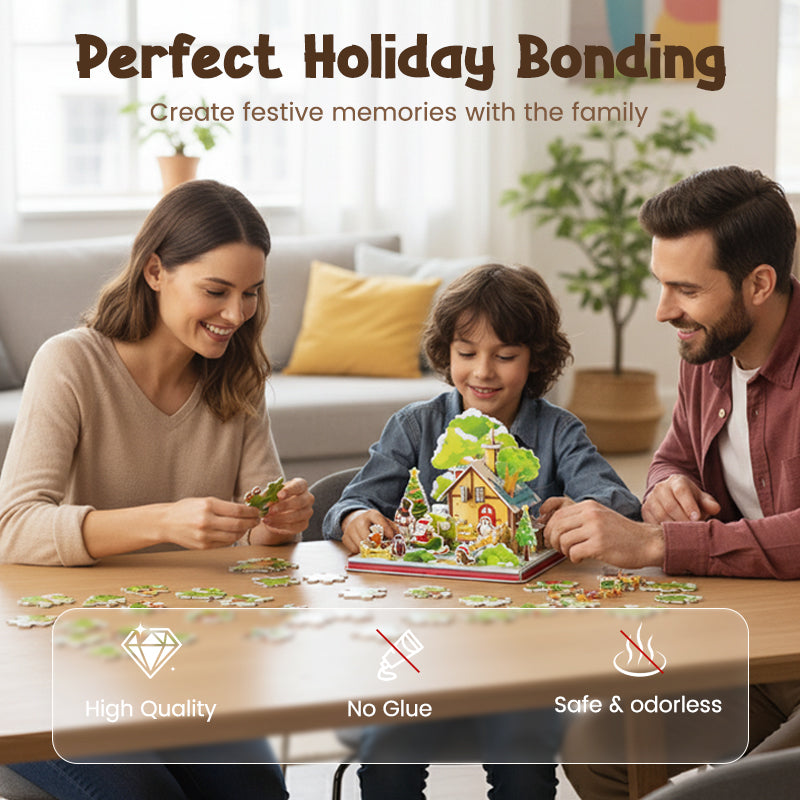 🎅Regalos de Navidad🎁Kit de rompecabezas navideño 3D DIY