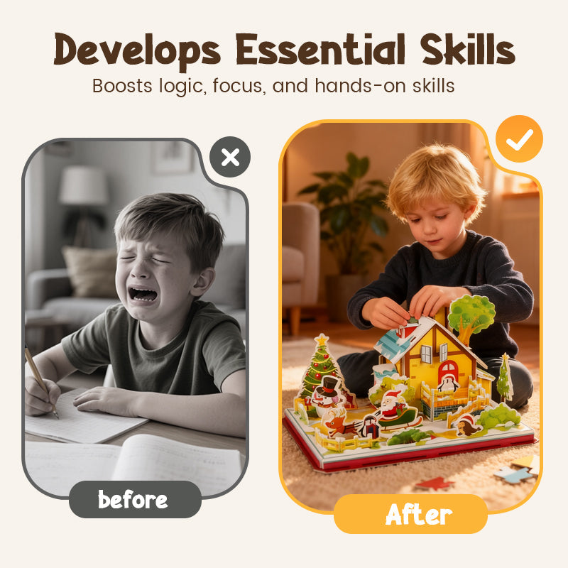 🎅Regalos de Navidad🎁Kit de rompecabezas navideño 3D DIY