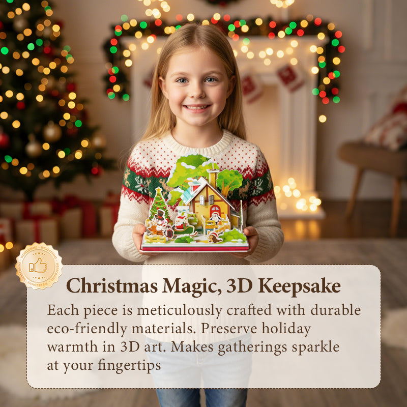 🎅Regalos de Navidad🎁Kit de rompecabezas navideño 3D DIY