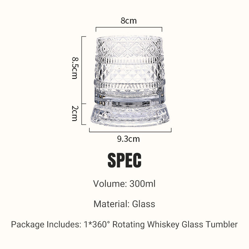 Título del Producto: Vaso Giratorio 360° para Whisky - Compra 2 Envío Gratis