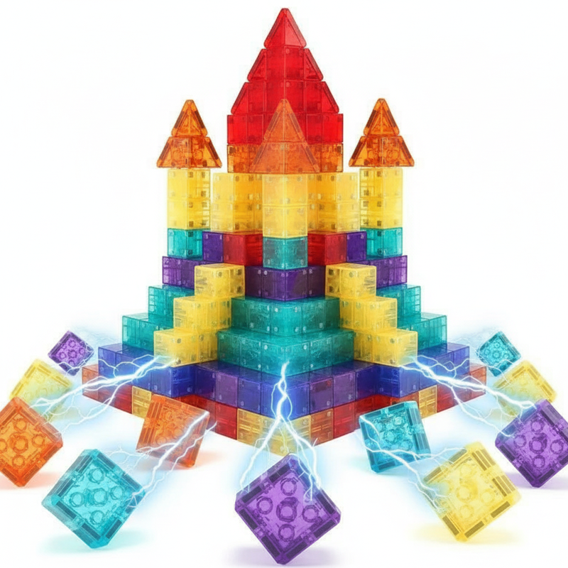 Juego de Bloques de Construcción Magnéticos para Niños