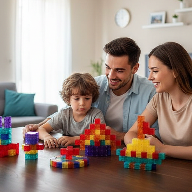 Juego de Bloques de Construcción Magnéticos para Niños