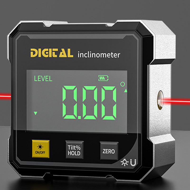 Buscador de ángulos digital magnético de 4 lados con láser