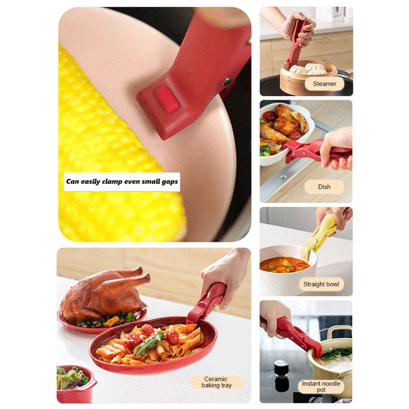 🥳VENTA CALIENTE 2026🥳💞¡Más de 50 000 VENDIDOS!💝📦 ¡Un clip para tazones, tapas y más! Clip de soporte anti-escaldaduras: ayudante de cocina multiusos: ahorra espacio y molestias 🍳🔥