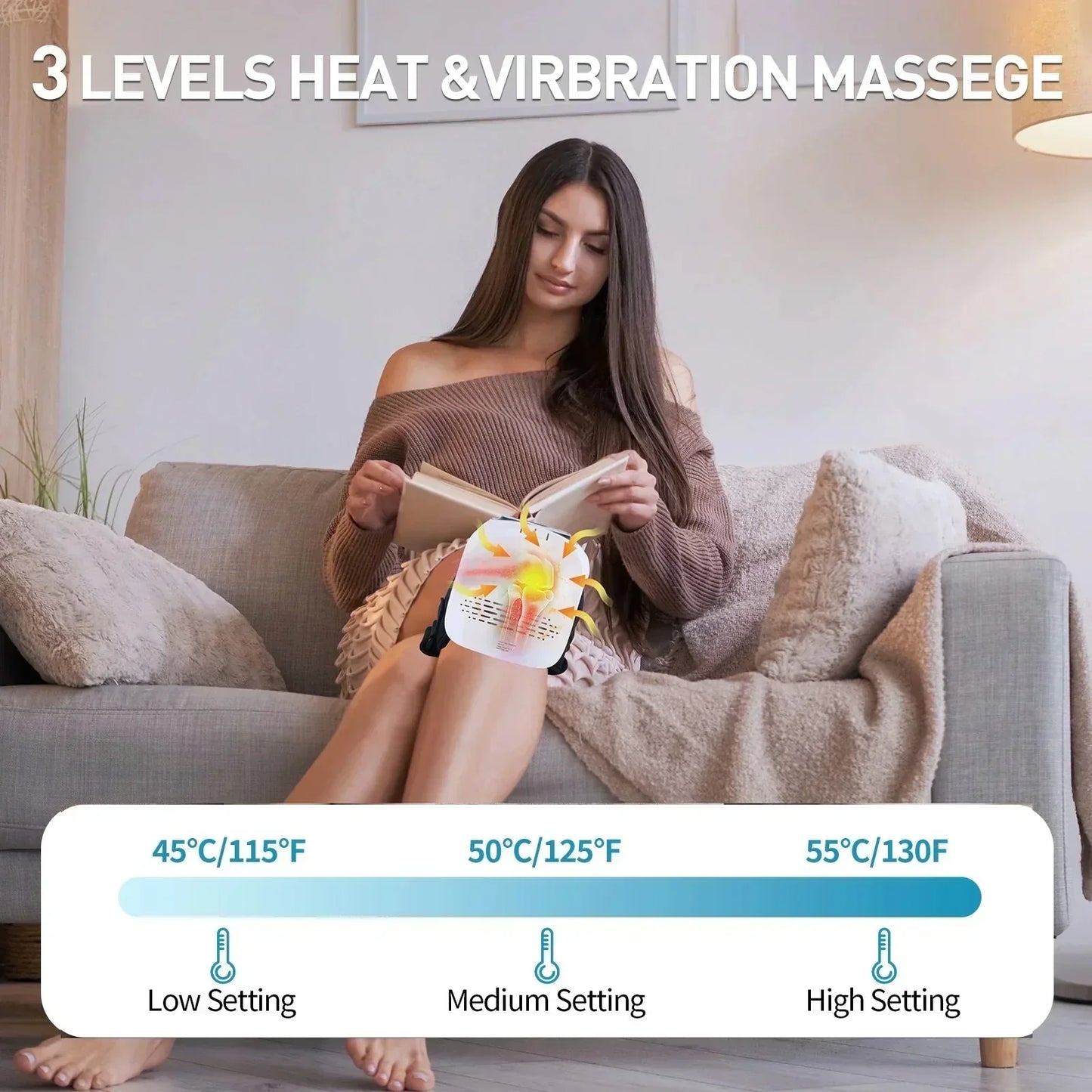 🚨 ¿Dolor de rodilla? ¿Rigidez? 😫 Masajeador SLOK: 3 vibraciones + 3 niveles de calor (105-140 °F) + infrarrojos. Alivio en 15 minutos. 97 % de satisfacción. Oferta: solo quedan 25 unidades. ⚡ Acaba con las molestias en las rodillas.