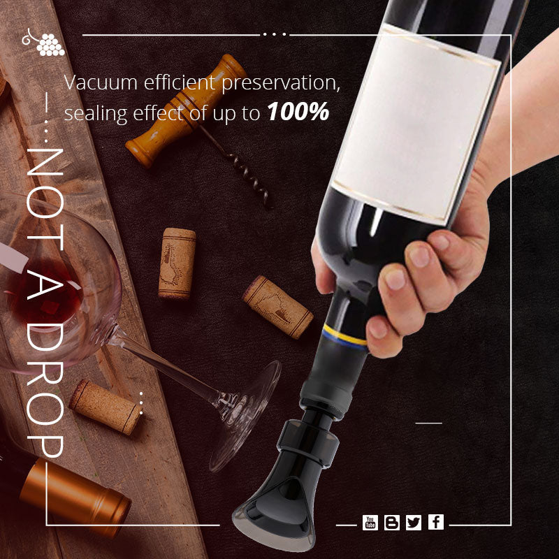 ¡50% DE DESCUENTO AHORA! 🧪 Envasadora de vino 2 en 1: bomba de vacío y selladora, conserva la frescura y el aroma ✨