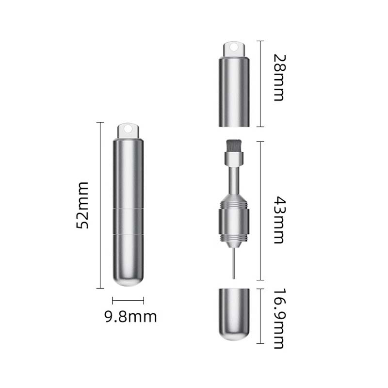 Cepillo limpiador de auriculares 2 en 1 y pin expulsor de SIM