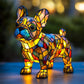 Lámpara de mesa LED con forma de cachorro con bloques de color