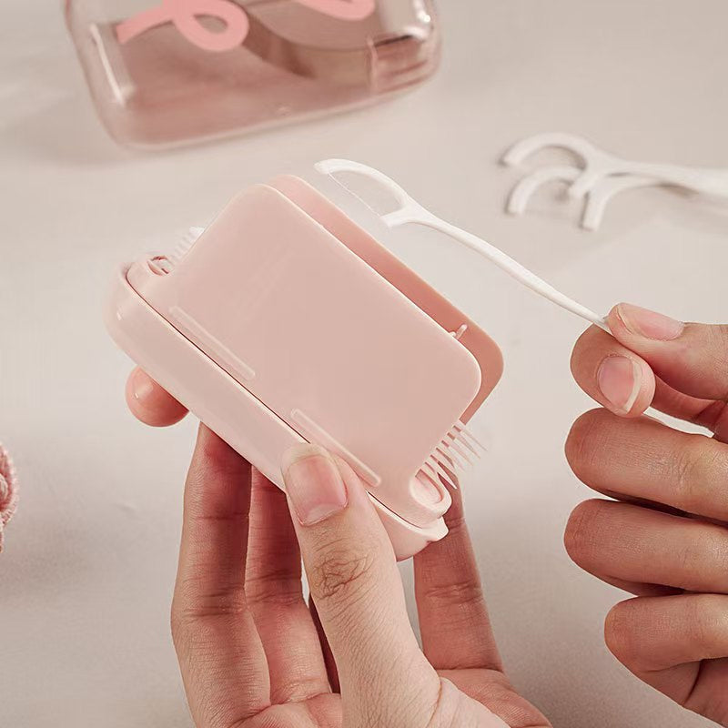 Dispensador automático emergente para guardar hilo dental