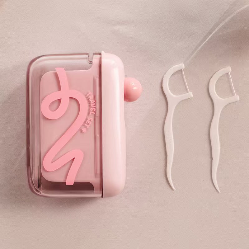 Dispensador automático emergente para guardar hilo dental