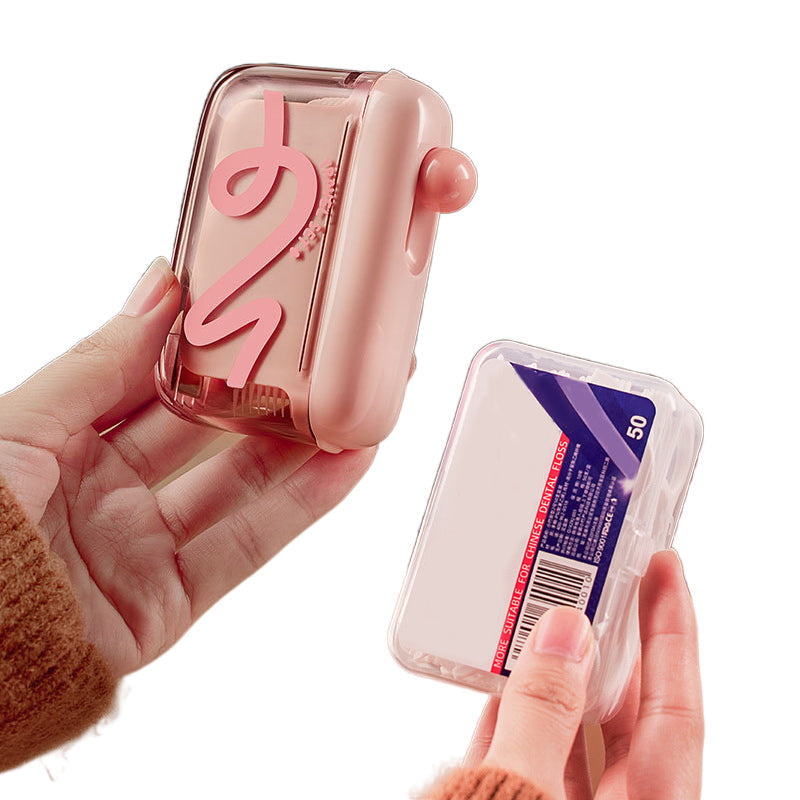 Dispensador automático emergente para guardar hilo dental