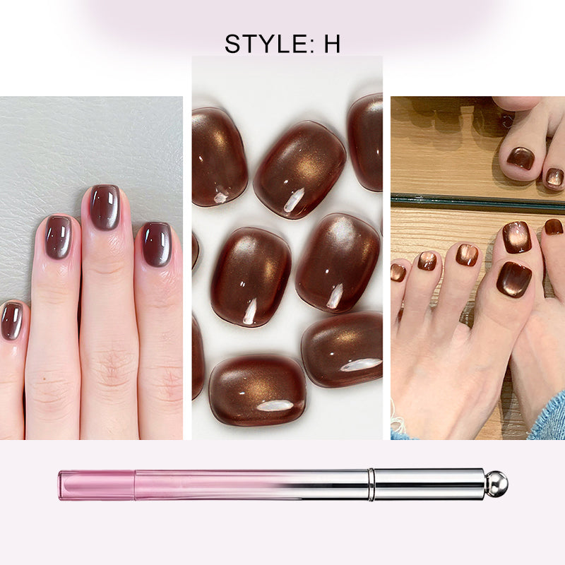 Lápiz de gel para uñas con efecto ojo de gato todo en uno