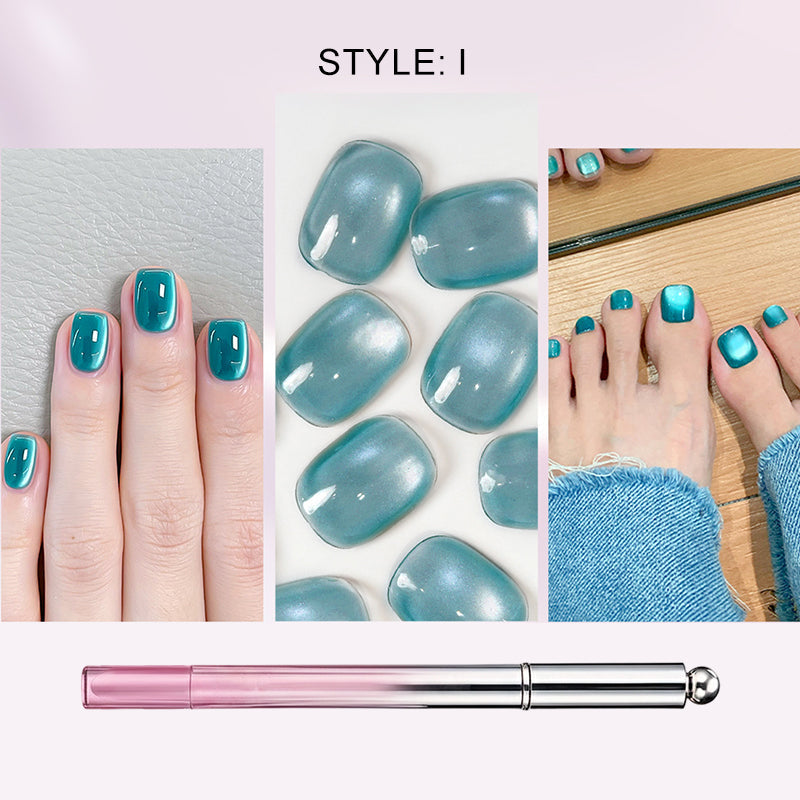 Lápiz de gel para uñas con efecto ojo de gato todo en uno