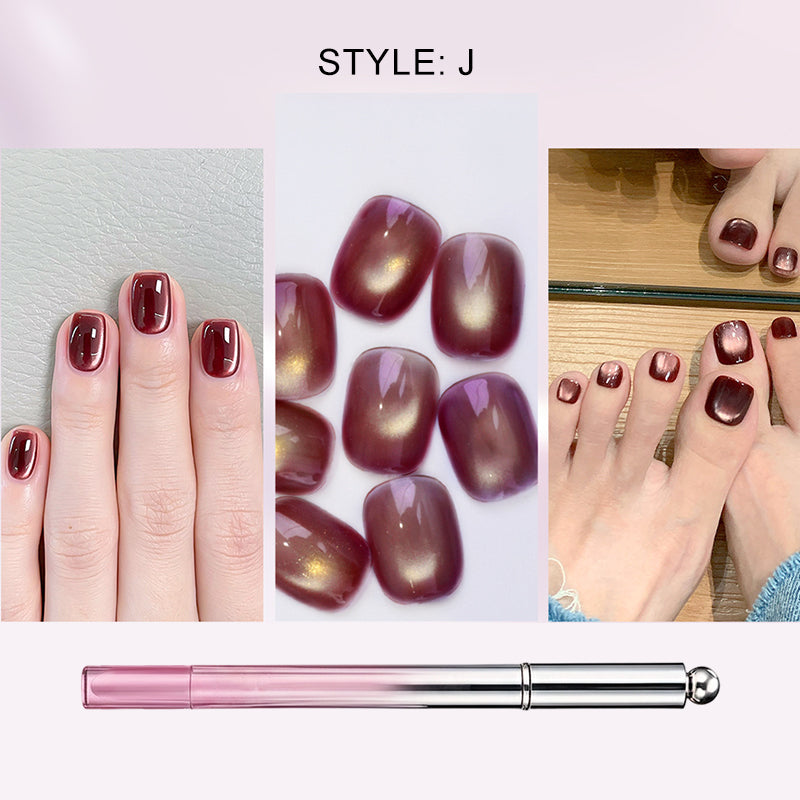 Lápiz de gel para uñas con efecto ojo de gato todo en uno