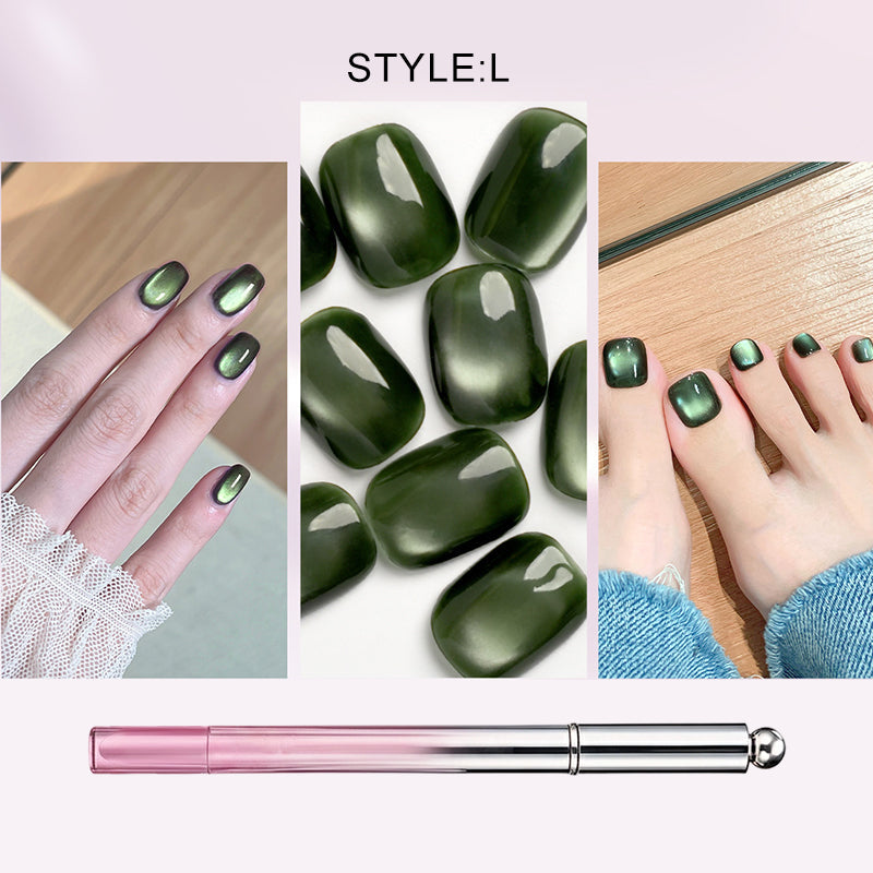 Lápiz de gel para uñas con efecto ojo de gato todo en uno