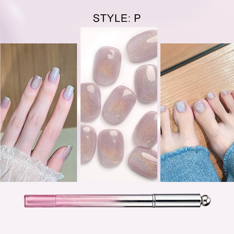 Lápiz de gel para uñas con efecto ojo de gato todo en uno