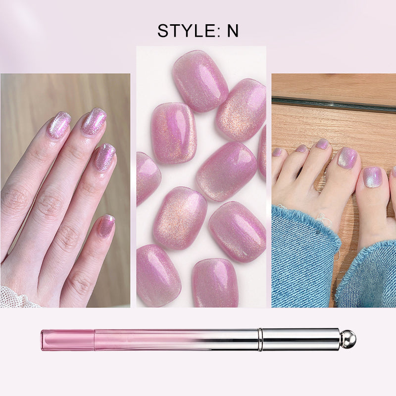 Lápiz de gel para uñas con efecto ojo de gato todo en uno