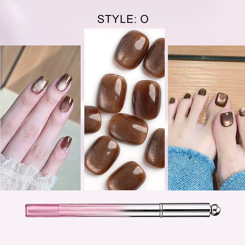 Lápiz de gel para uñas con efecto ojo de gato todo en uno
