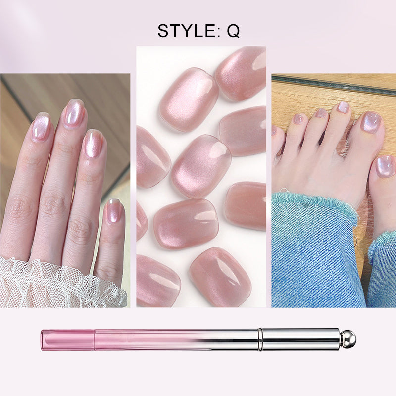 Lápiz de gel para uñas con efecto ojo de gato todo en uno