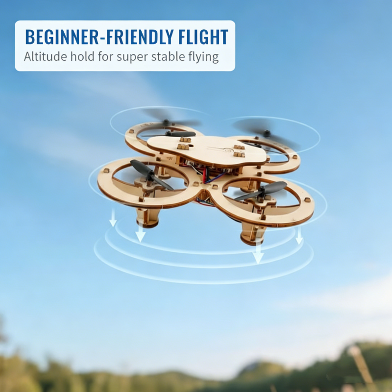 💥61% DE DESCUENTO🚀✈️ Kit de montaje de dron de madera para niños 🎁