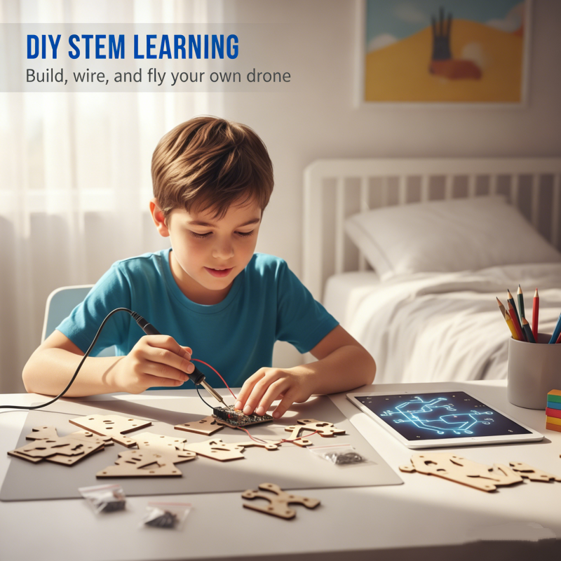 💥61% DE DESCUENTO🚀✈️ Kit de montaje de dron de madera para niños 🎁