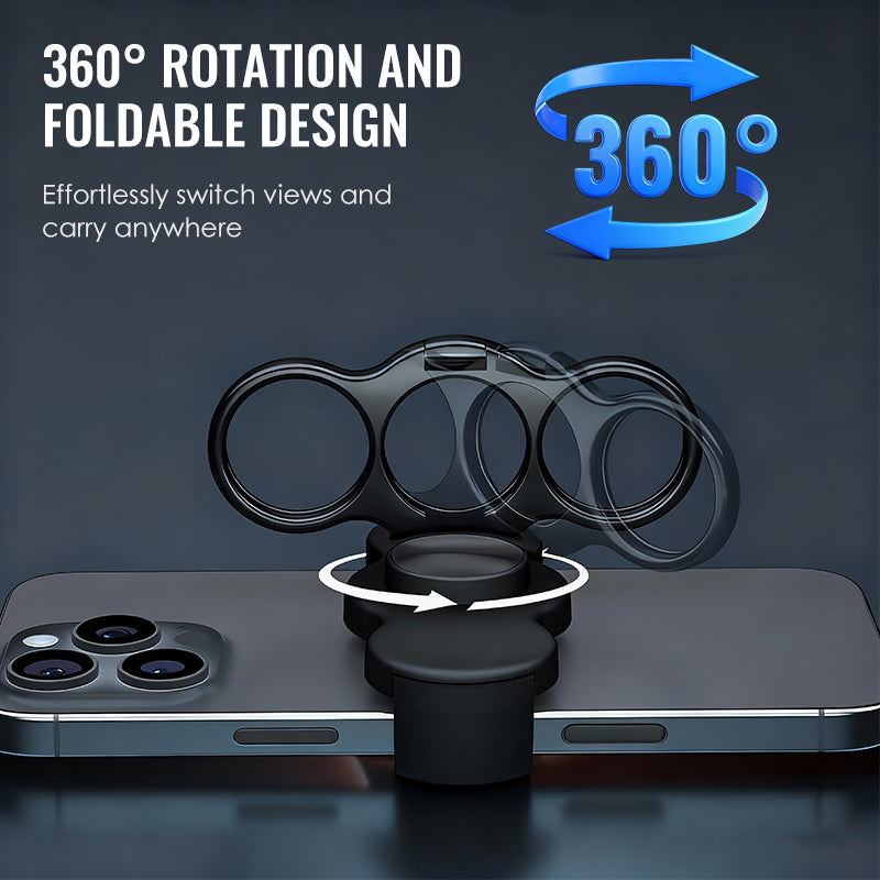 🔥Compre 2 y obtenga 1 gratis🔥 Soporte de clip trasero de tres dedos con anillo doble