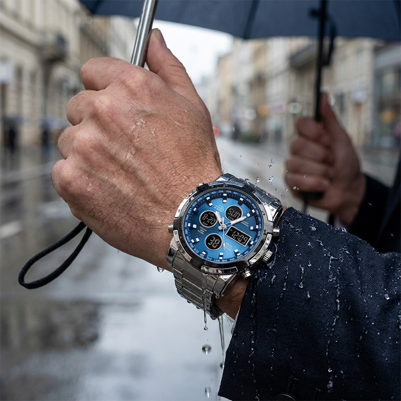 ⏱️ Reloj Militar 48mm con Doble Visualización – Resistente al Agua, Preciso y Estilo Aventurero 🏞️💪